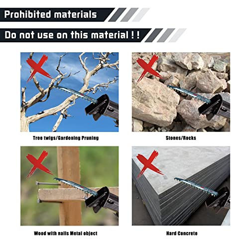 12-Inch Reciprocating Saw Blade-Demolition Masonry Wood Cutting Sawzall Pruning Blades Hard Alloy Saw Blades for Cutting Brick, Porous Concrete ANDICEQY