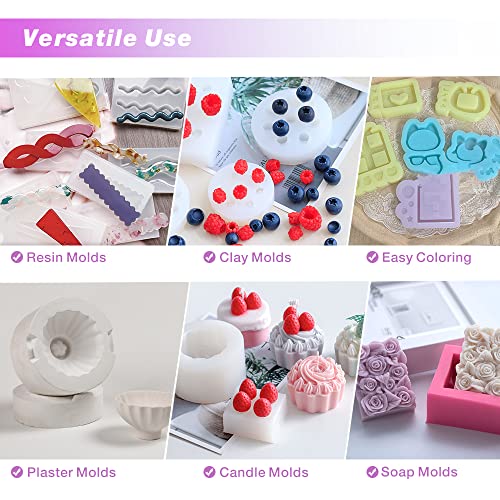 LET'S RESIN Silicone Mold Making Kit Liquid Silicone Rubber 140oz Translucent Clear Mold Making Silicone-Mixing Ratio 1:1-Molding Silicone for Resin LET'S RESIN