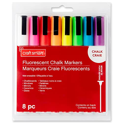 Craft Smart Fluorescent Medium Tip Chalk Marker Set Craft Smart