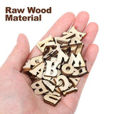 KALLORY 15mm Wood Alphabet Letters, 200pcs Unfinished Mini Blank Wood Symbols A-z Wood Pieces for Wedding Day Decor, Spelling Education, DIY Homemade KALLORY