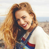 PH PandaHall 14PCS Resin Wood Earring Pendants, 7 Styles Walnut Vintage Earring Teardrop and Flat Round Statement Jewelry Resin Wood Earring Making PH PandaHall