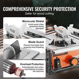 VEVOR Table Saw for Jobsite, 10-inch 15-Amp, 25-in Max Rip Capacity, Cutting Speed up to 4500RPM, 40T Blade, Portable Compact Tablesaw with Sliding VEVOR