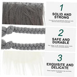 TEHAUX 5 Sets Beard Set Small Unfinished Wooden Balls Dwarf Beard Costume Nativity Ornaments Handmade Gnome Beard Gnome Beard Material Gnome Making TEHAUX