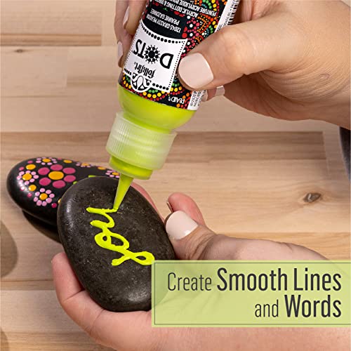 FolkArt Dots Set, 6 Piece Acrylic Paint Kit Featuring 6 Colors for DIY Indoor & Outdoor Multi-Surface Craft Projects, 49904 FolkArt