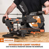 Evolution Power Tools R255SMS+ PLUS 10-Inch Sliding Miter Saw Plus Multi-Material Multi-Purpose Cutting Cuts Metal, Plastic, Wood & More 0˚ - 45˚ Evolution