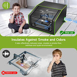 Laser Engraver Enclosure with Vent, Fireproof Laser Cutter Protective Cover, Smoke & Odor Insulation, Noise Reduction, Eye Protection, Suitable for SCULPFUN