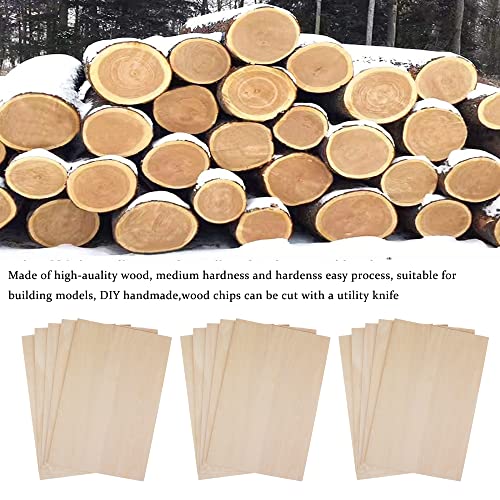 15 Pack Basswood Sheets, Unfinished Wood, Thin Plywood Wood Sheets for Crafts, House Aircraft Ship Boat Arts and Crafts, School Projects, DIY Wooden SPKESE