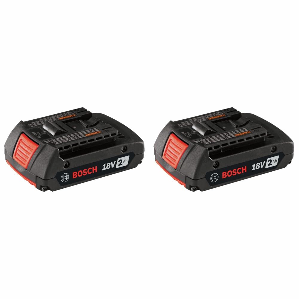 BOSCH BAT612-2PK 18V Lithium-Ion 2 Ah Standard Power Batteries, 2-Pack - WoodArtSupply