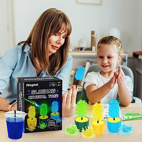 sdaymol Glowing Crystal Growing Kit, Science Kits for Kids Age 8-12, DIY Educational Science Experiments Lab Toys - STEM Projects Toys for Kids & - WoodArtSupply