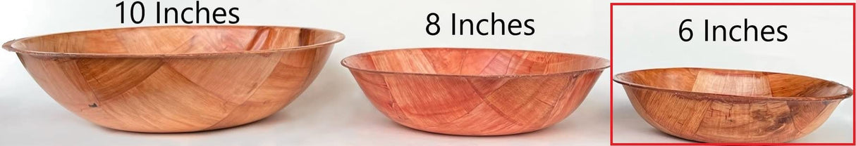 United Brands USA Wood Wooden Salad Bowl Set 6 (6 inches) United Brands USA