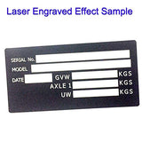 Ebamaz Anodized Aluminium Laser Engraved Mount Metal Plate Etching Sheets 100X50mm Round Corner with Adhesive­ (1 Color 1PCS, Blank, 4PCS) ebamaz