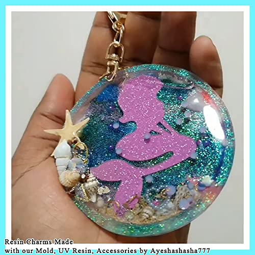 Round Coaster Resin Epoxy Silicone Molds 6-Bundle 2 Disc Circle Tray with Hole Jewelry Casting Necklace Pendant Keychain Charms FUNSHOWCASE