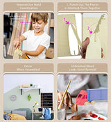 Puzzled 3D Puzzle Semi Truck Wood Craft Construction Model Kit, Fun Unique & Educational DIY Wooden Toy Assemble Model Unfinished Crafting Hobby Puzzled