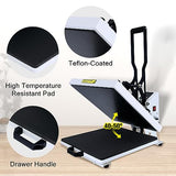 ColorSub Heat Press Machine for T-Shirt 15x15, Digital Industrial Quality Heat Press Machine Clamshell Transfer Sublimation Print Press Machine White ColorSub
