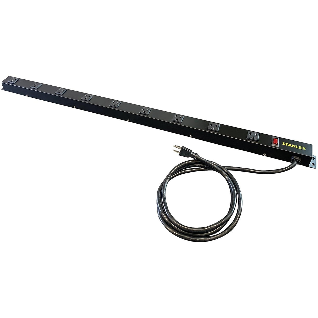 Stanley 31610 SurgeMax Pro 9 Outlet Metal Surge Protector, Black, 6 ft Stanley