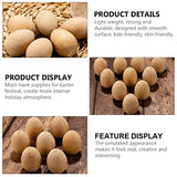 Kisangel 20pcs Unfinished Wood Eggs Smooth Flat Bottom Wooden Easter Craft Eggs for Easter Display Smooth Ready to Paint and Decorate Kisangel