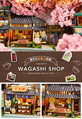 Kisoy Dollhouse Miniature with Furniture Kit, Handmade DIY House Model for Teens Adult Gift (Cherry Blossoms) Kisoy