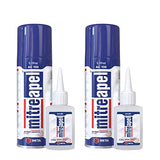 MITREAPEL CA Glue with Activator (2 x 0.80 oz - 2 x 3.30 fl oz.) - CA Glue for Woodworking - Cyanoacrylate Glue and Activator Spray - Crazy Glue, Mitreapel