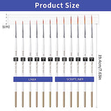cobee 12Pcs Fine Paint Brushes, Detail Paint Brushes Micro Artist Paintbrush Set Acrylic Paint Brushes for Kids Students Artists Detail Painting Oil cobee