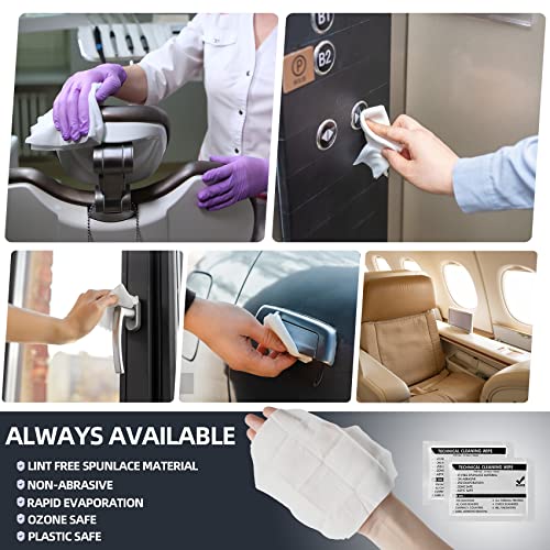 Technical Prep Pads Cleaning Wipes - 99.9% Electronic Cleaning Wipes, Multi-Purpose Non Woven Handy Wipes Cleaning Sheets for Surfaces, Printer, BIHYM