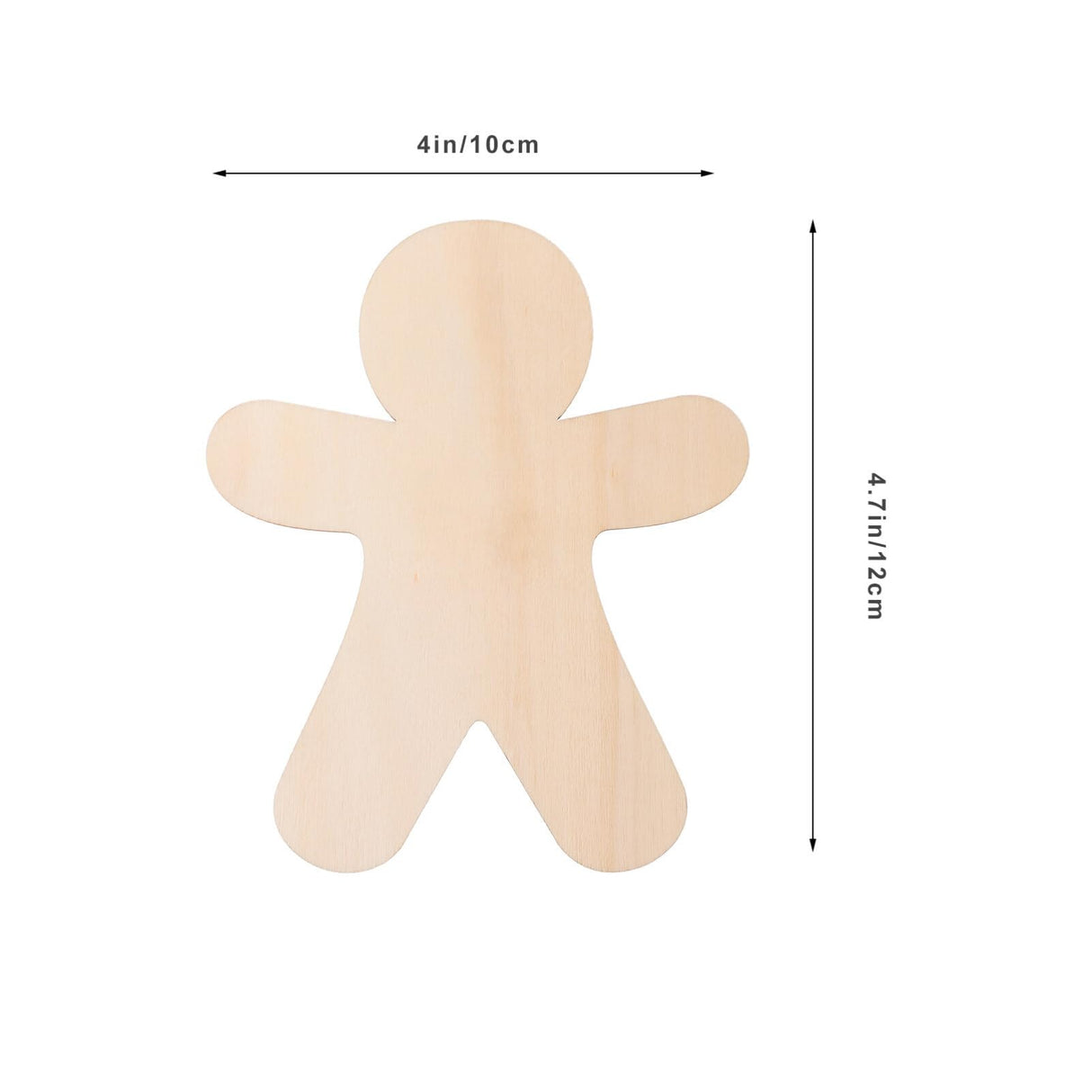 NOLITOY Wooden Gingerbread Men for Crafts, 10pcs Gingerbread Christmas Wooden Ornaments Unfinished Blank Gingerbread Man Shape Cutouts for Christmas NOLITOY