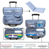 LUXJA Rolling Tote Compatible with Cricut Maker (Explore Air) and Easy Press (9 inches x 9 inches), Die-Cut Machine Carrying Case with Wheels (Come LUXJA