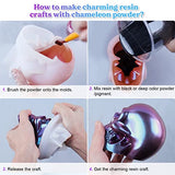 LET'S RESIN Chameleon Mica Powder, 10 * 5g Color Shifting Mica for Epoxy Resin/Tumbler, Saturated Chrome Pigment for Oil Painting,Slime,Nails LET'S RESIN