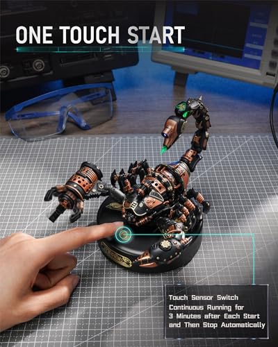 ROKR 3D Metal Model Kits Puzzle for Adults Kids, Steampunk Electric Mechanical Toy, Assembly DIY Gift Plastic Craft Hobby for Men, Women (Emperor ROKR