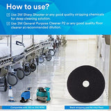 3M Black Stripper Pad 7200, 17 in, 5/Case 3M