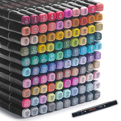 belleza suprema 100 Colors Alcohol Markers Dual Tips Permanent Art Markers Pen for Kids & Adult, Alcohol-Based Highlighter Pen Sketch Markers for belleza suprema