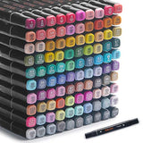 belleza suprema 100 Colors Alcohol Markers Dual Tips Permanent Art Markers Pen for Kids & Adult, Alcohol-Based Highlighter Pen Sketch Markers for belleza suprema