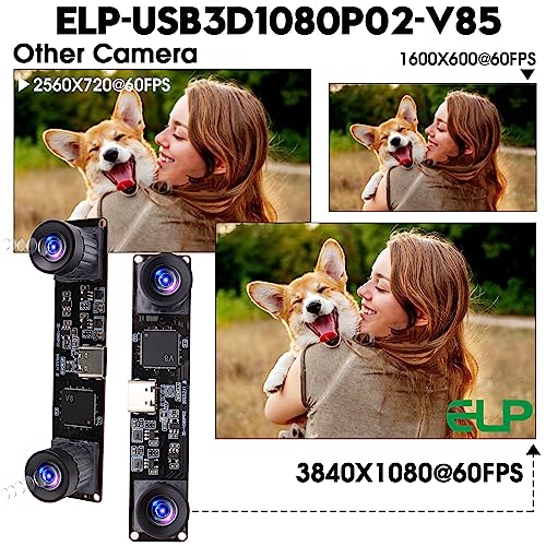 ELP 4MP Dual Lens USB Camera Synchronization PC Camera High Speed 1080P 60fps Lightburn Camera Binocular Webcam Board Mini UVC USB2.0 Laser Engraver ELP