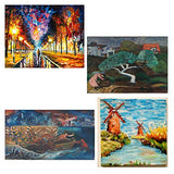 Large Painting Knife 5pcs by AebDerp Acrylic Paint Knife with Stainless Steel Palette Knives for Artist Painting Supply AebDerp