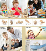Puzzled 3D Puzzle Ancient Sailboat Wood Craft Construction Model Kit, Unique & Educational DIY Wooden Toy Assemble Model Unfinished Crafting Hobby Puzzled