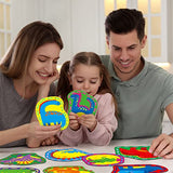 9 Pieces Kids Lacing Cards, Double Sided Sewing Cards in 9 Dinosaurs with 9 Colorful Laces, Imagination Development Lacing Toys Games for Children SpriteGru