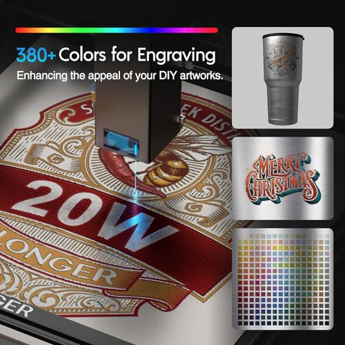 LONGER RAY5 20W Higher Accuracy Laser Engraver and Cutter, 130W Laser Engraving Cutting Machine can Cut 0.05mm Metal and Engrave Hundreds of Colors Longer