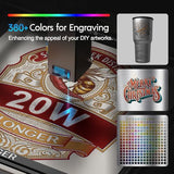 LONGER RAY5 20W Higher Accuracy Laser Engraver and Cutter, 130W Laser Engraving Cutting Machine can Cut 0.05mm Metal and Engrave Hundreds of Colors Longer