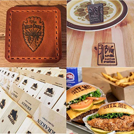 Custom Electric Wood Branding Iron for Woodworkers - Perfect Personalised Gift for Father's Day, 350W (1.5"x1.5") Arokimi