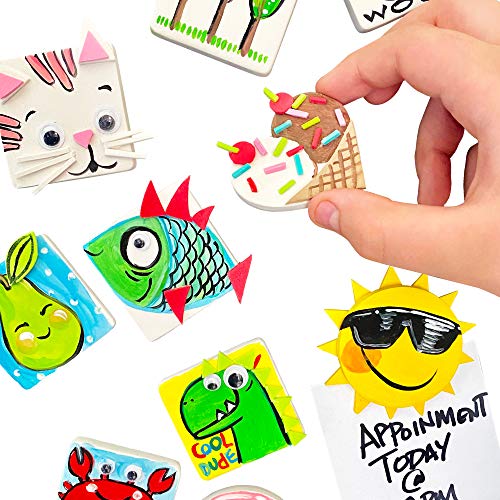 Hapinest DIY Mini Tile Fridge Magnet Arts and Crafts Kit Gifts for Kids Girls Boys Ages 8 9 10 11 12 13 Teen Years and Up Hapinest
