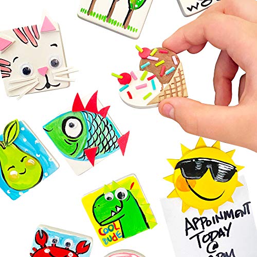 Hapinest DIY Mini Tile Fridge Magnet Arts and Crafts Kit Gifts for Kids Girls Boys Ages 8 9 10 11 12 13 Teen Years and Up