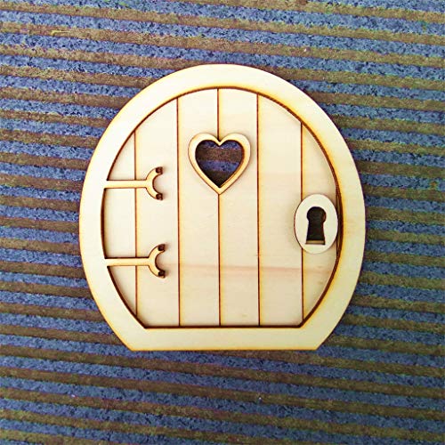 JANOU Wood Fairy Door Miniature DIY Craft Embellishments Gift Ornaments Decoration Pack 6 Sets JANOU