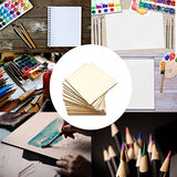 20 Pcs Unfinished Wood Pieces,4 x 4 Inch Blank Natural Slices Wood Square for DIY Crafts Painting, Scrabble Tiles, Coasters, Decoration MYYZMY