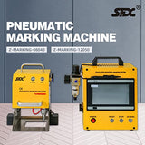US Stock 100W Pneumatic Dot Peen Metal Marking Machine Engraving Size 120x50mm(4.7X2inch) with Digital Control Depth 0.02-1 mm Pneumatic Metal XINCHENG PRECISION