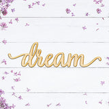 Dream Script Woodums Wood Sign Home Décor Wall Art for Kids Nursery or Child's Bedroom - Unfinished 24" x 7" Woodums