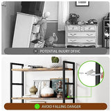 Shintenchi Rustic Brown 5-Tier Industrial Bookcase for Home, Office, and Living Spaces Shintenchi