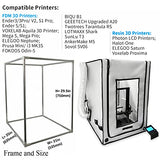 3D Printer Enclosure with Smoke Vent&LED Light, Laser Engraver Eye Protective Shield Cover Resin 3D Printer Fireproof Tent,for Ender 3/Ender 3 Pro/3 WoodArtSupply