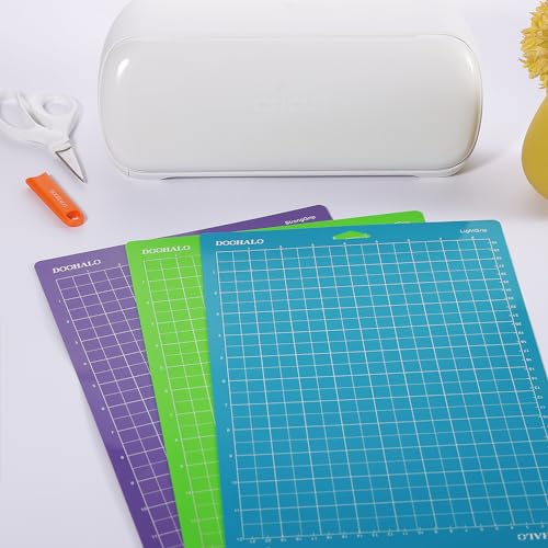 DOOHALO Cutting Mat for Cricut Joy Xtra 3 Pack Replacement Variety Standard Grip Light Grip Strong Grip Adhesive Cut Mats DOOHALO