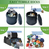 Tonmp 10 LBS Rock Tumbler Grit Set, Rock Tumbler Grit Polish Refill - 4 Step Tumbling Media (Coarse, Medium, Pre-Polished, Final Polish), Rock Tonmp