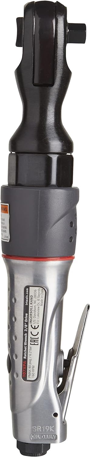Ingersoll Rand 107XPA 3/8” Air Ratchet Wrench, Heavy Duty, 54 ft lbs Max Torque Output, Variable Speed Lever Style Throttle, 360 Degree Adjustable Ingersoll Rand