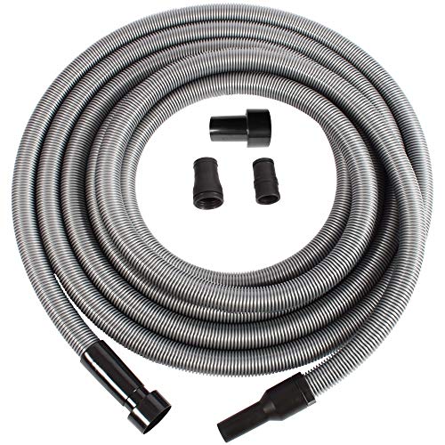 Cen-Tec Systems 94159 Premium Shop Vacuum Power Tool Adapter Set, 30 Ft. Hose, Silver - WoodArtSupply